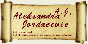 Aleksandra Jordačević vizit kartica